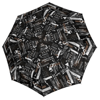 Зонт женский Doppler 7441465 SC 02, чёрная газета, полный автомат
