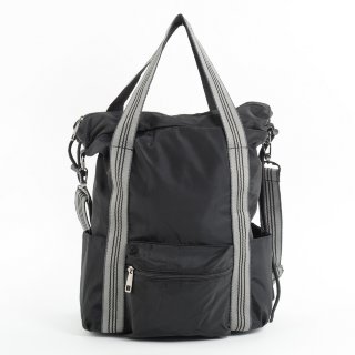 Сумка-рюкзак из текстиля 1053 - чёрная